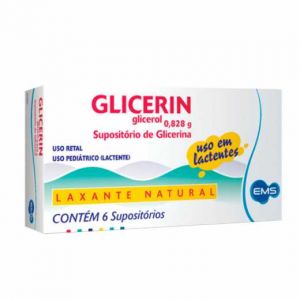 GLICERIN INFANTIL COM 6 SUPOSITORIOS 